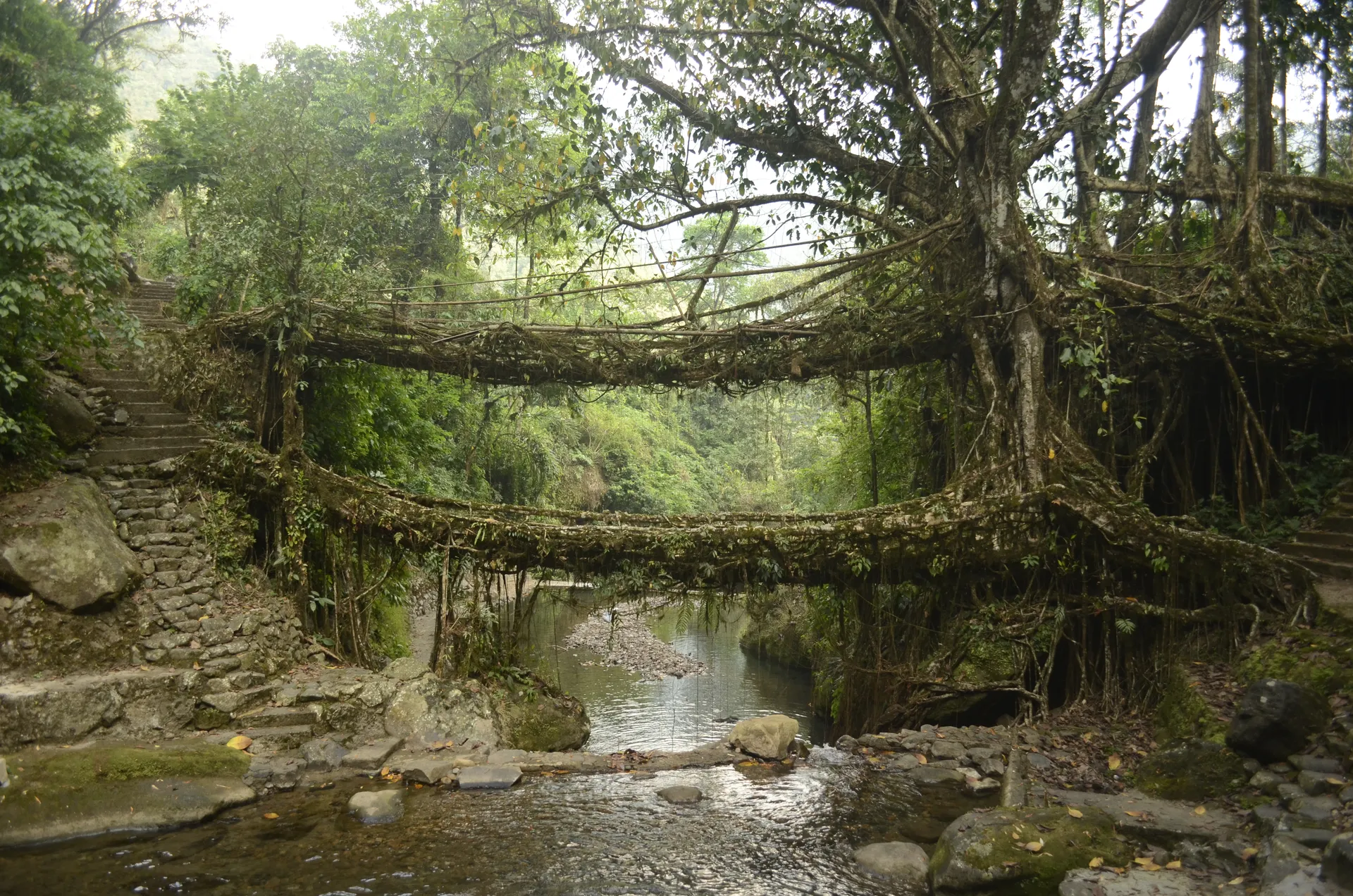 Meghalaya hills and waterfall country